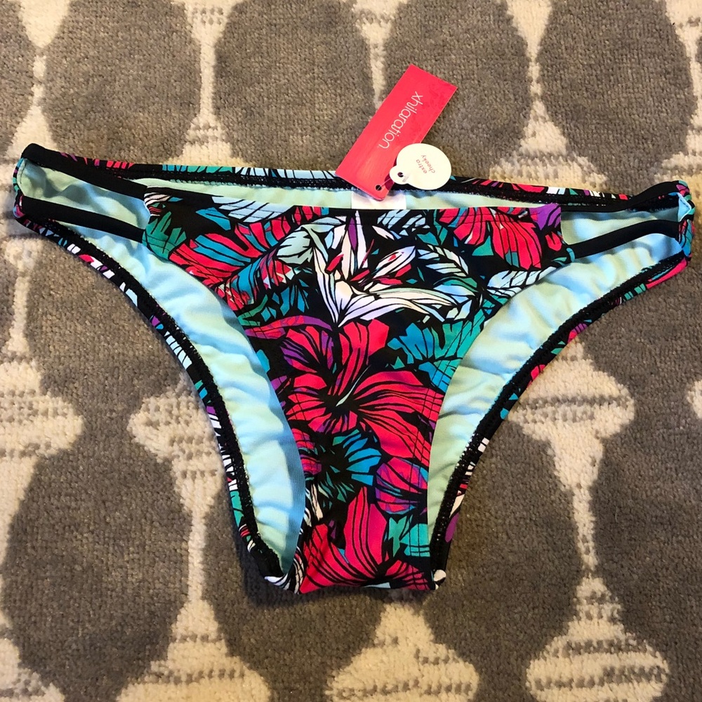 Extra Cheeky Tropical Bikini Bottoms